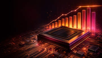 Broadcom AI guidance reset graphic with revenue bars and custom silicon signals