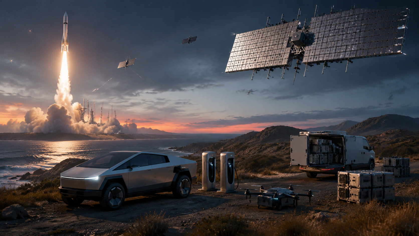 Direct-to-device satellites, phased arrays, and space connectivity graphic