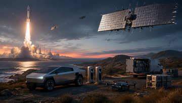 Direct-to-device satellites, phased arrays, and space connectivity graphic