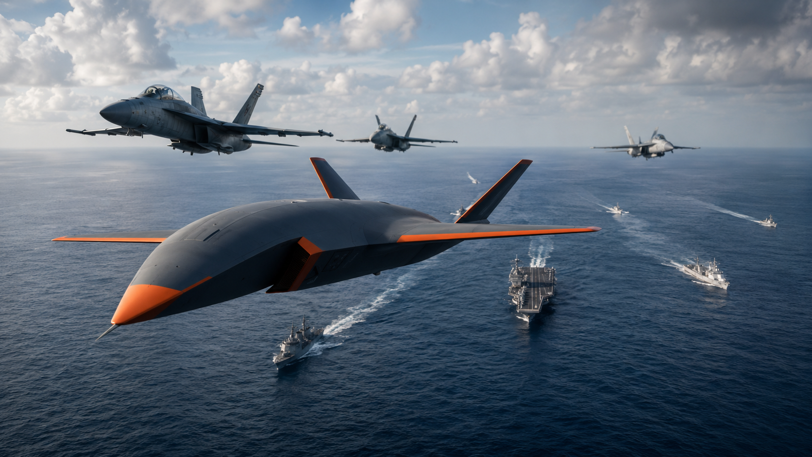 Collaborative combat aircraft, drones, and joint-force aerospace graphic