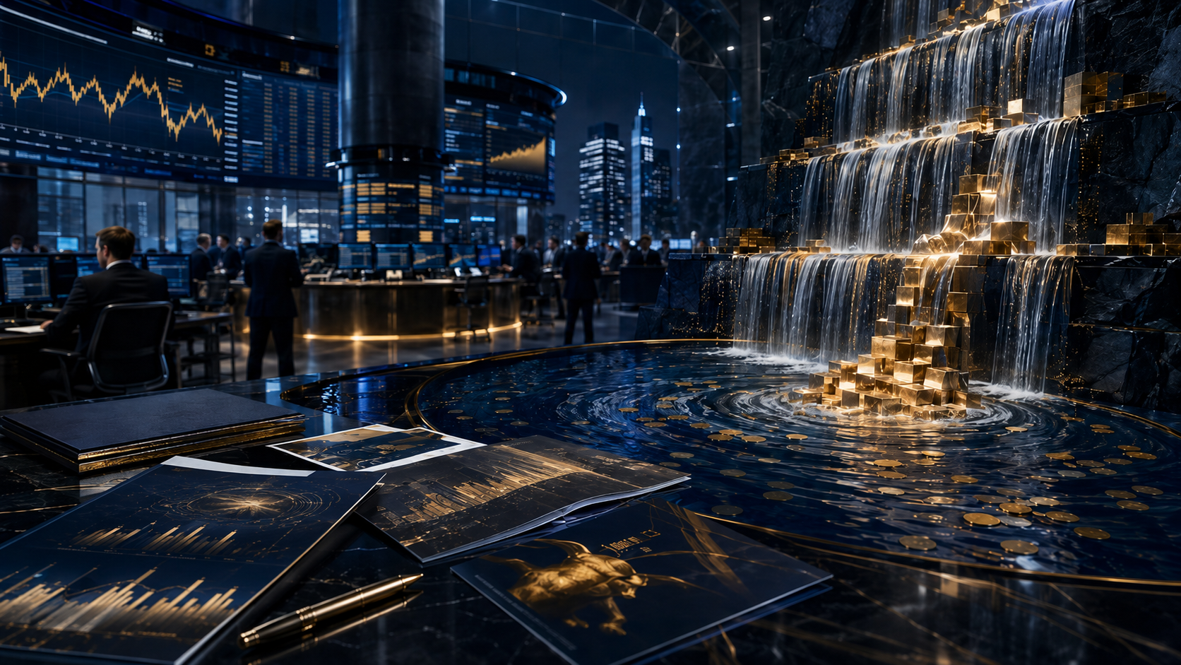 Morgan Stanley trading screens, IPO roadshow documents, and wealth-management asset inflows