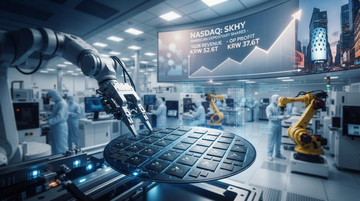 Abstract background showing a memory chip, rising price curve, and U.S. market backdrop
