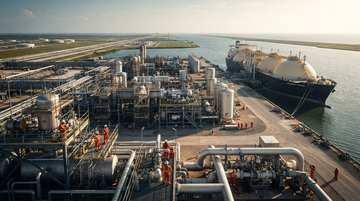 Freeport LNG maintenance and gas storage graphic showing domestic gas relief and export disruption