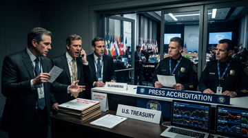 Treasury’s credential blackout for NYT, WSJ, and Bloomberg risks a wider FX-and-bonds uncertainty premium insight cover